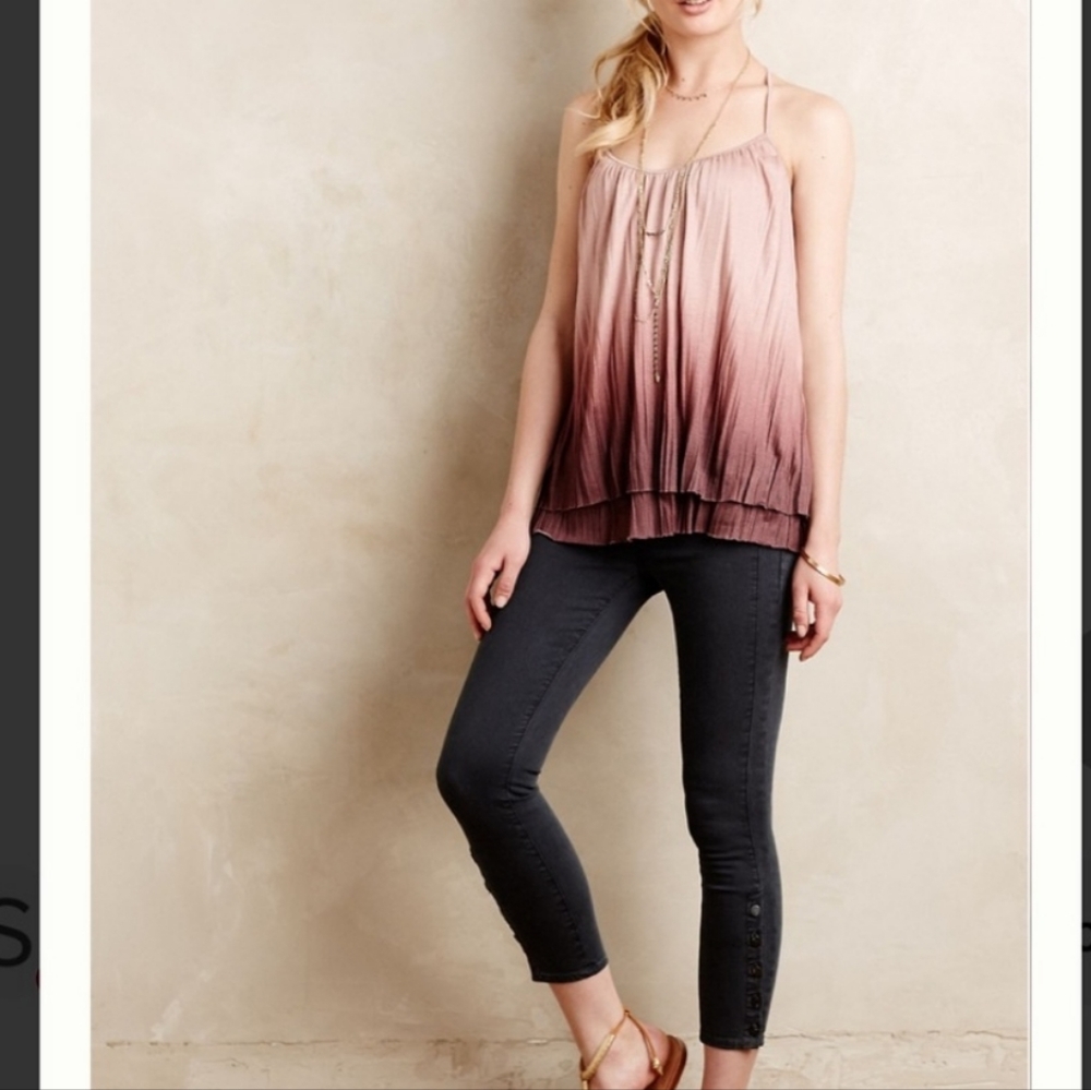 Anthropologie Akemi + Kin Ombré Layered Twisted Back Strap Tank